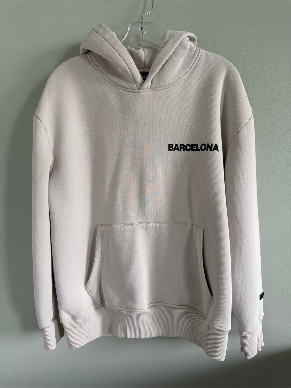 Cream Men's Hoodie Sweater - Minimal Logo Pullover